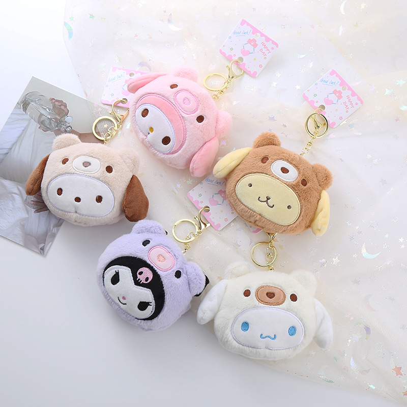 Kawaii Tech Accessories - Плюшевый брелок-кошелек Sanrio Kuromi, плюшевые игрушки