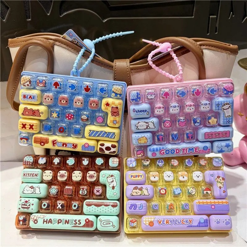 Kawaii Tech Accessories - Брелок-кейкап в конфетных цветах, милый мультяшный,