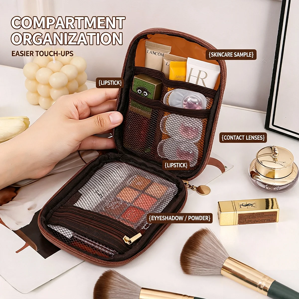Прозрачный портативный космети – обзор и цена Travel Cable Organizer